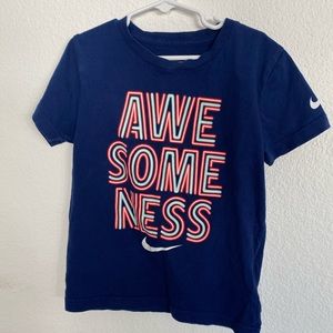 Navy Blue Nike SIZE 6 T-Shirt
